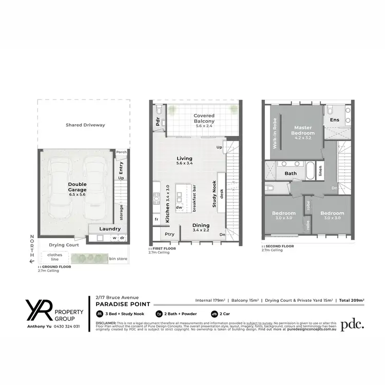Floorplan of Homely townhouse listing, 17 Bruce Avenue, Paradise Point QLD 4216