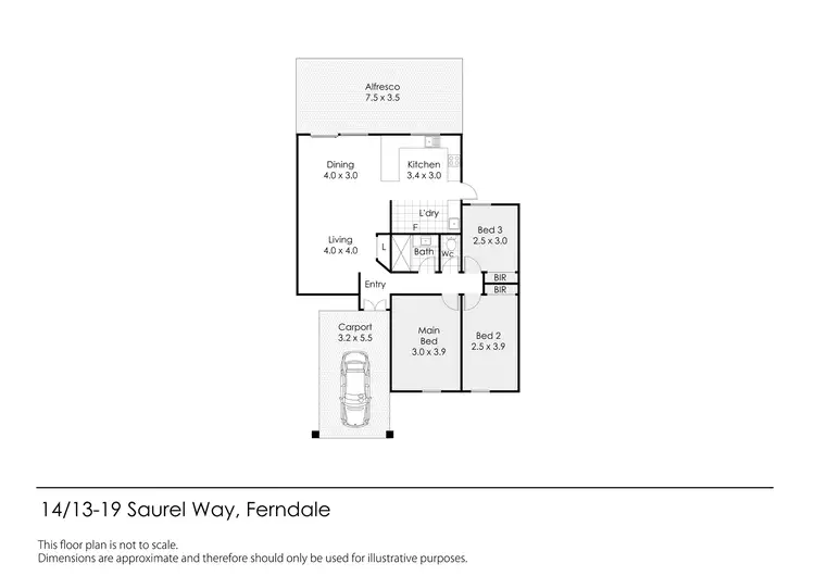 Floorplan of Homely villa listing, 14/13-19 Saurel Way, Ferndale WA 6148