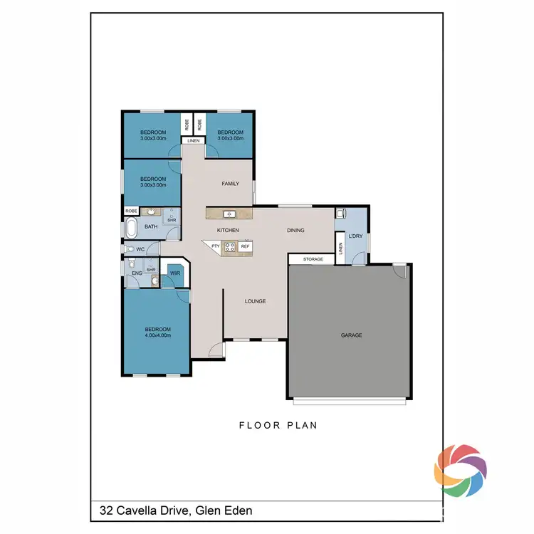 Floorplan of Homely house listing, 32 Cavella Drive, Glen Eden QLD 4680