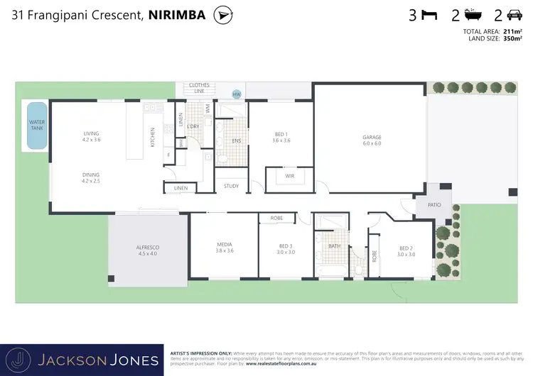 Floorplan of Homely house listing, 31 Frangipani Crescent, Nirimba QLD 4551