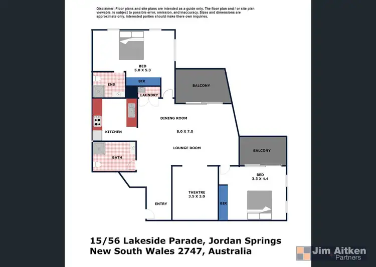 Floorplan of Homely apartment listing, 15/56-66 Lakeside Parade, Jordan Springs NSW 2747