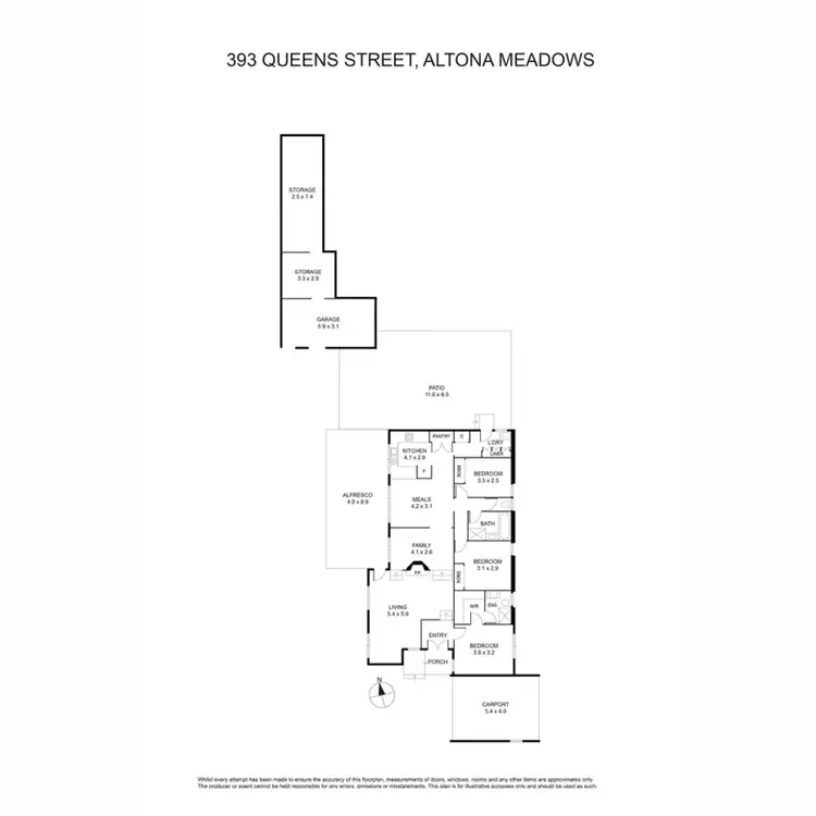 Floorplan of Homely house listing, 393 Queen Street, Altona Meadows VIC 3028