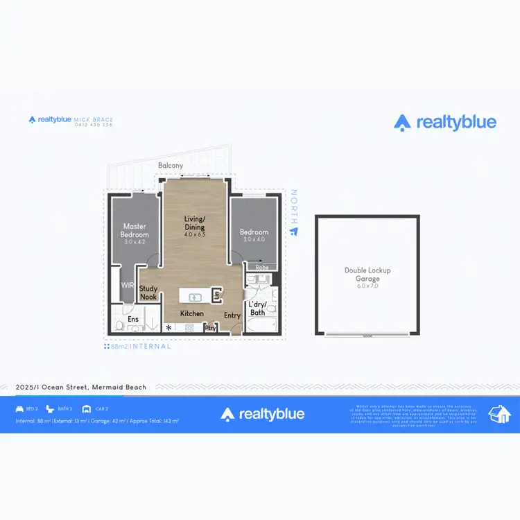 Floorplan of Homely apartment listing, 2025/1 Ocean Street, Burleigh Heads QLD 4220