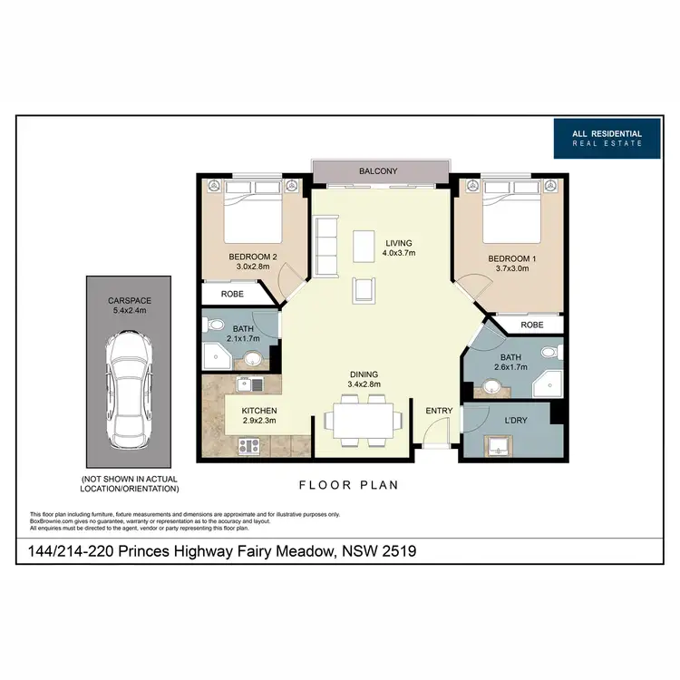 Floorplan of Homely apartment listing, 144/214-220 Princes Highway, Fairy Meadow NSW 2519