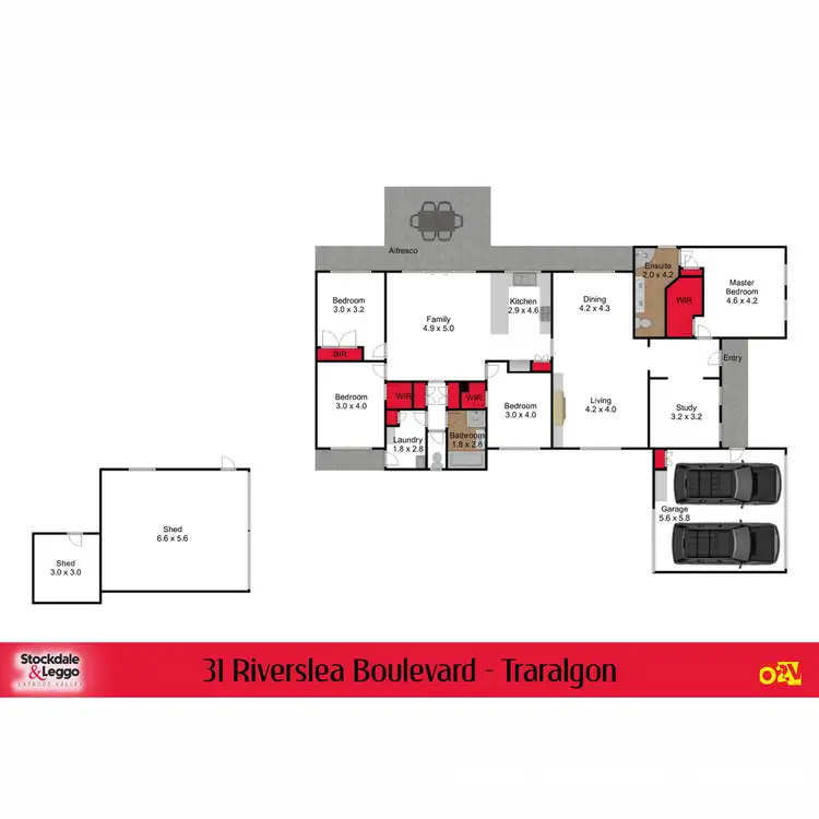 Floorplan of Homely house listing, 31 Riverslea Boulevard, Traralgon VIC 3844