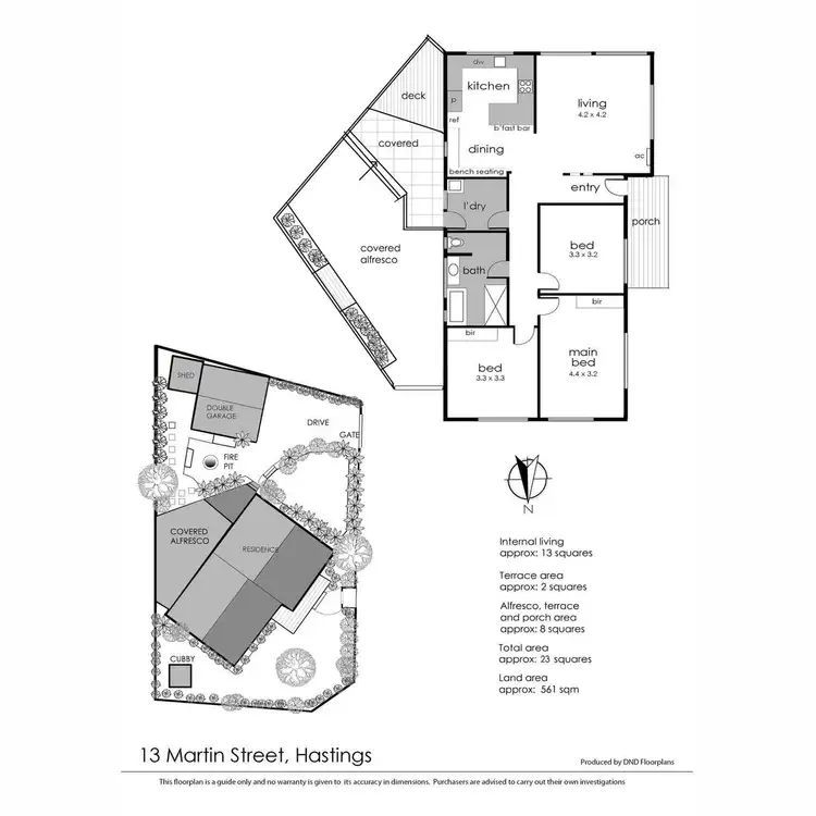 Floorplan of Homely house listing, 13 Martin Street, Hastings VIC 3915