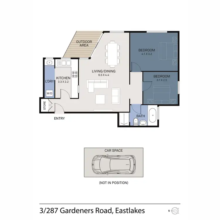 Floorplan of Homely apartment listing, 3/287 Gardeners Road, Eastlakes NSW 2018