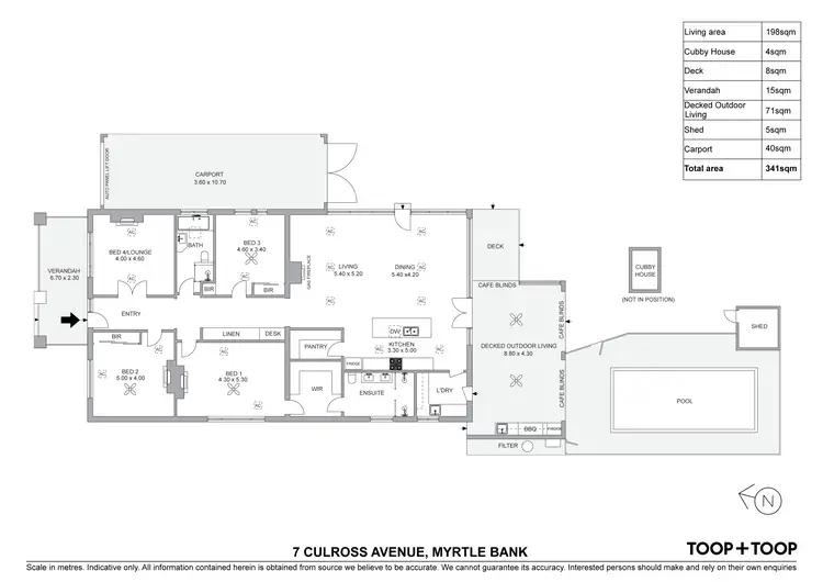 Floorplan of Homely house listing, 7 Culross Avenue, Myrtle Bank SA 5064