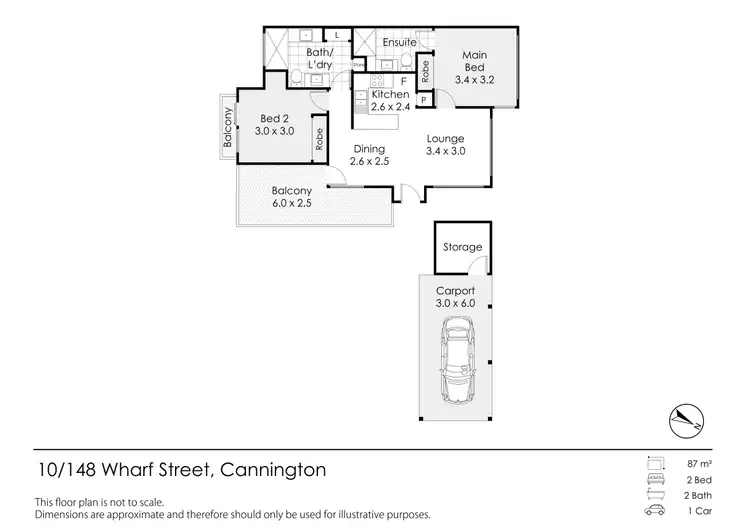 Floorplan of Homely apartment listing, 10/148 Wharf Street, Cannington WA 6107