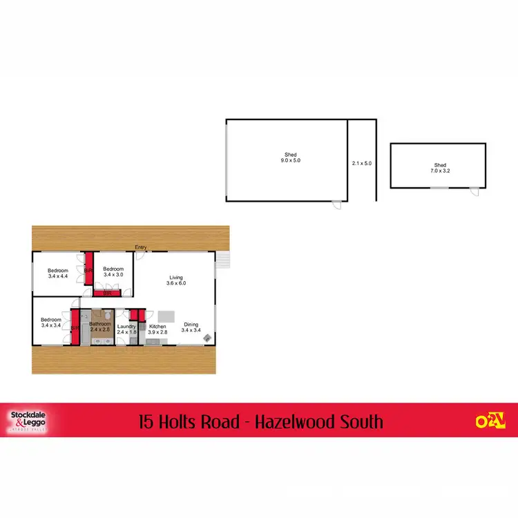Floorplan of Homely rural property listing, 15 Holts Road, Hazelwood South VIC 3840
