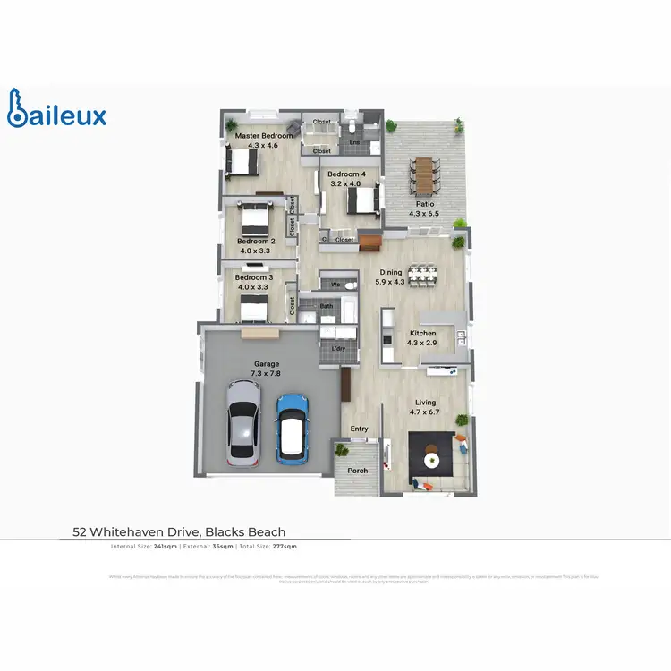 Floorplan of Homely house listing, 52 Whitehaven Drive, Blacks Beach QLD 4740