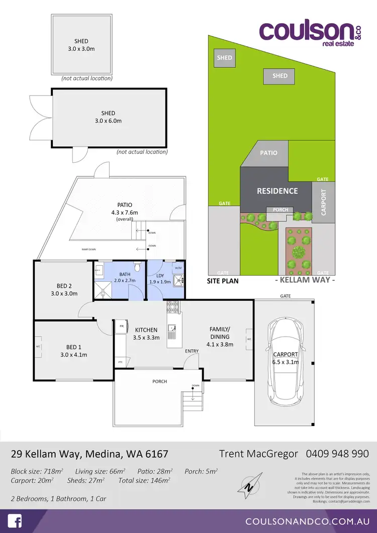 Floorplan of Homely house listing, 29 Kellam Way, Medina WA 6167