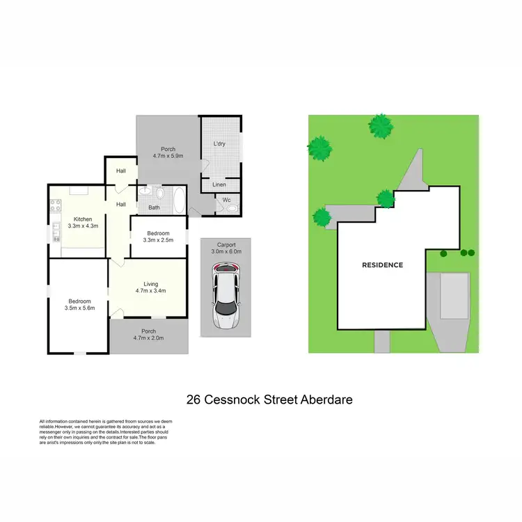 Floorplan of Homely house listing, 26 Cessnock Street, Aberdare NSW 2325