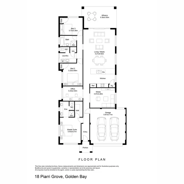 Floorplan of Homely house listing, 18 Piarri Grove, Golden Bay WA 6174