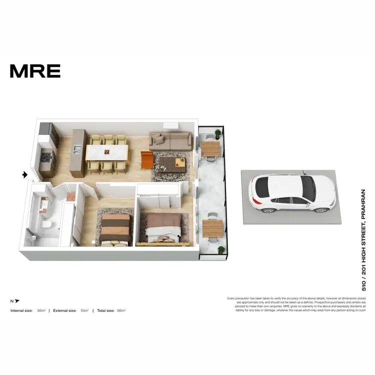Floorplan of Homely apartment listing, 510/201 High Street, Prahran VIC 3181