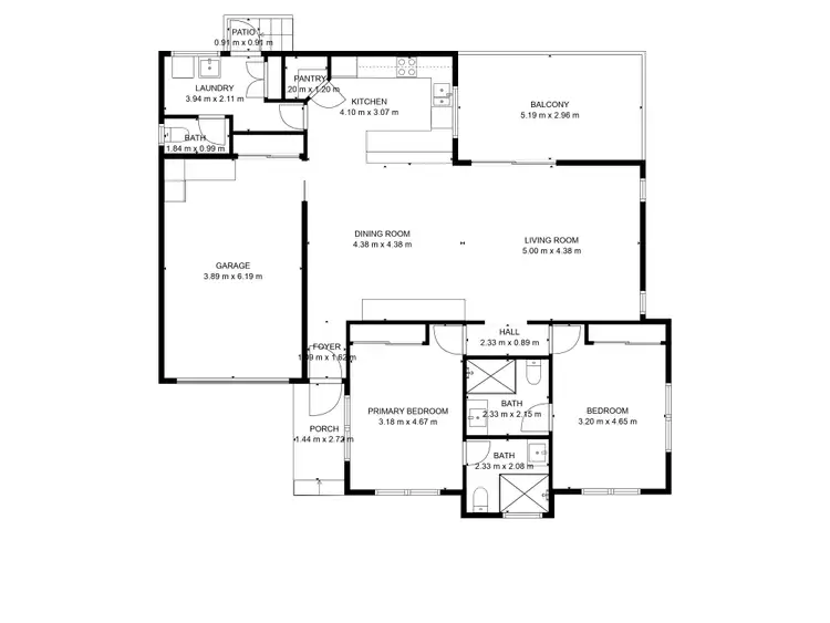 Floorplan of Homely unit listing, 2/157 Hughes Road, Bargara QLD 4670