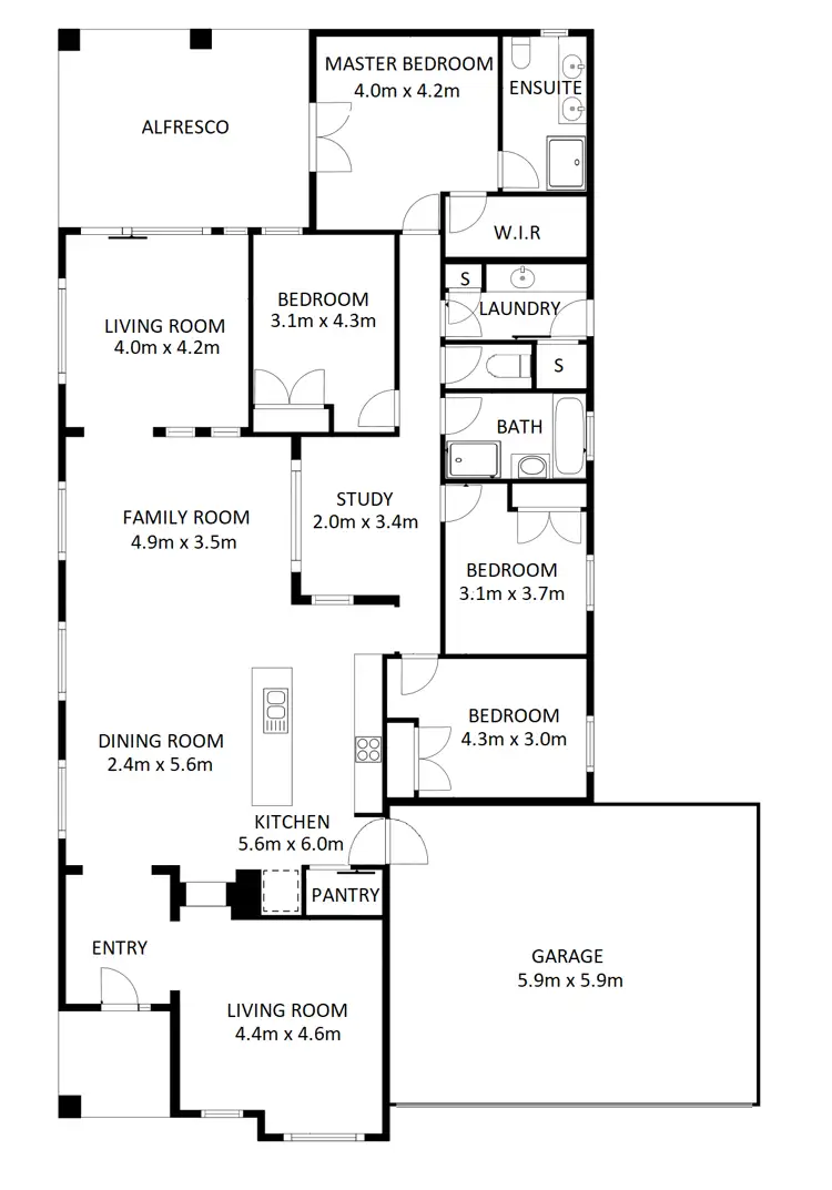 Floorplan of Homely house listing, 7 Stanger Court, Wodonga VIC 3690