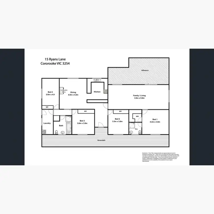 Floorplan of Homely rural property listing, 15 Ryans Lane, Coragulac VIC 3249