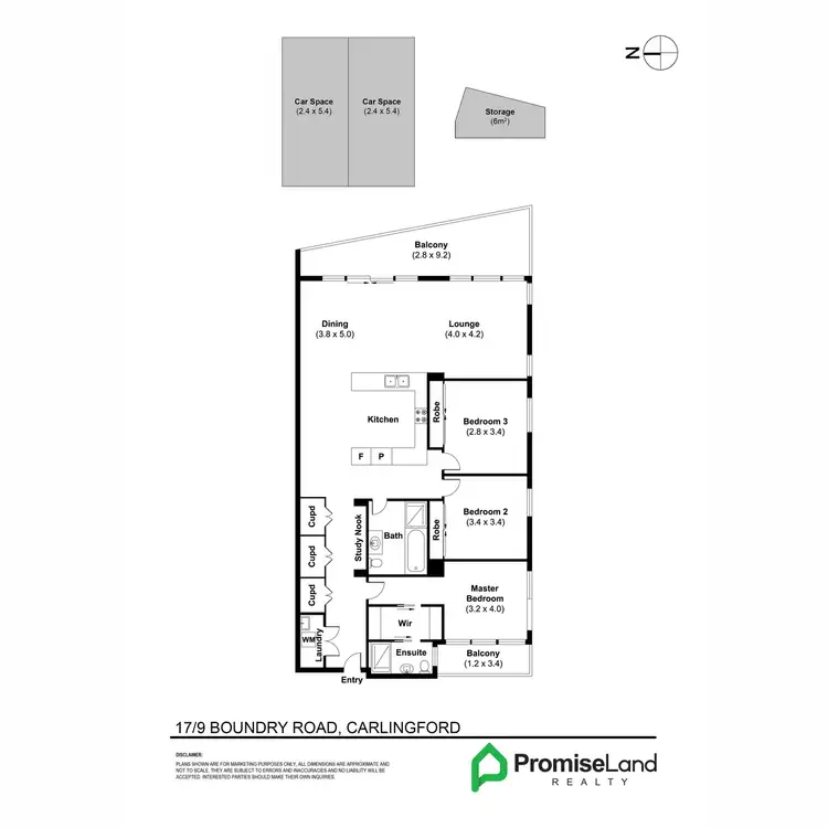 Floorplan of Homely apartment listing, 17/9 Boundary Road, Carlingford NSW 2118
