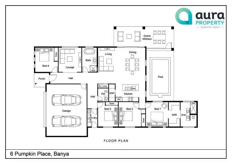 Floorplan of Homely house listing, 6 Pumpkin Place, Banya QLD 4551