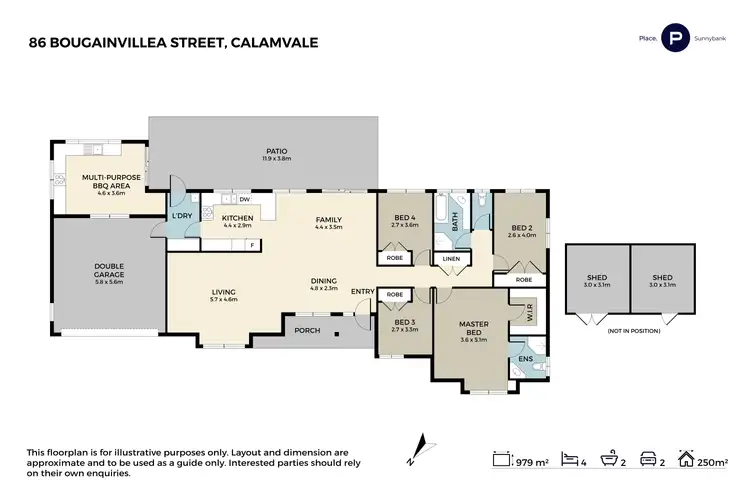 Floorplan of Homely house listing, 86 Bougainvillea Street, Calamvale QLD 4116