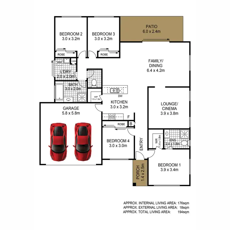Floorplan of Homely house listing, 4 Outlook Court, Kallangur QLD 4503