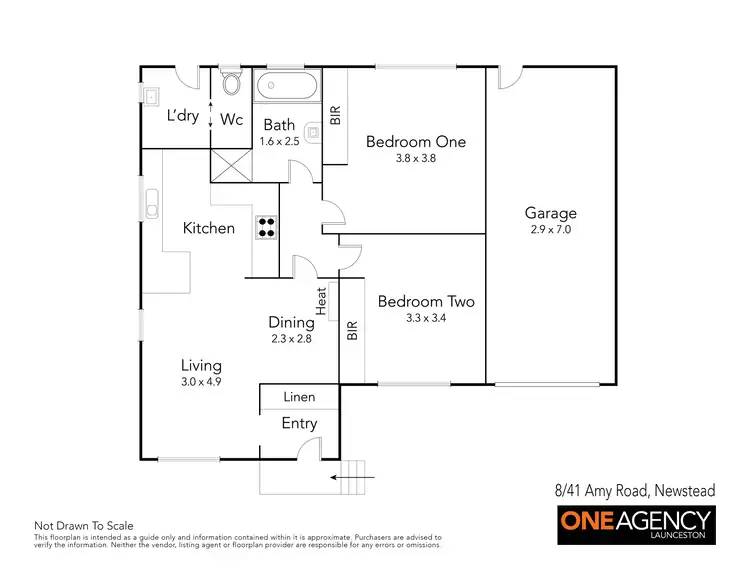 Floorplan of Homely unit listing, 8/41 Amy Road, Newstead TAS 7250