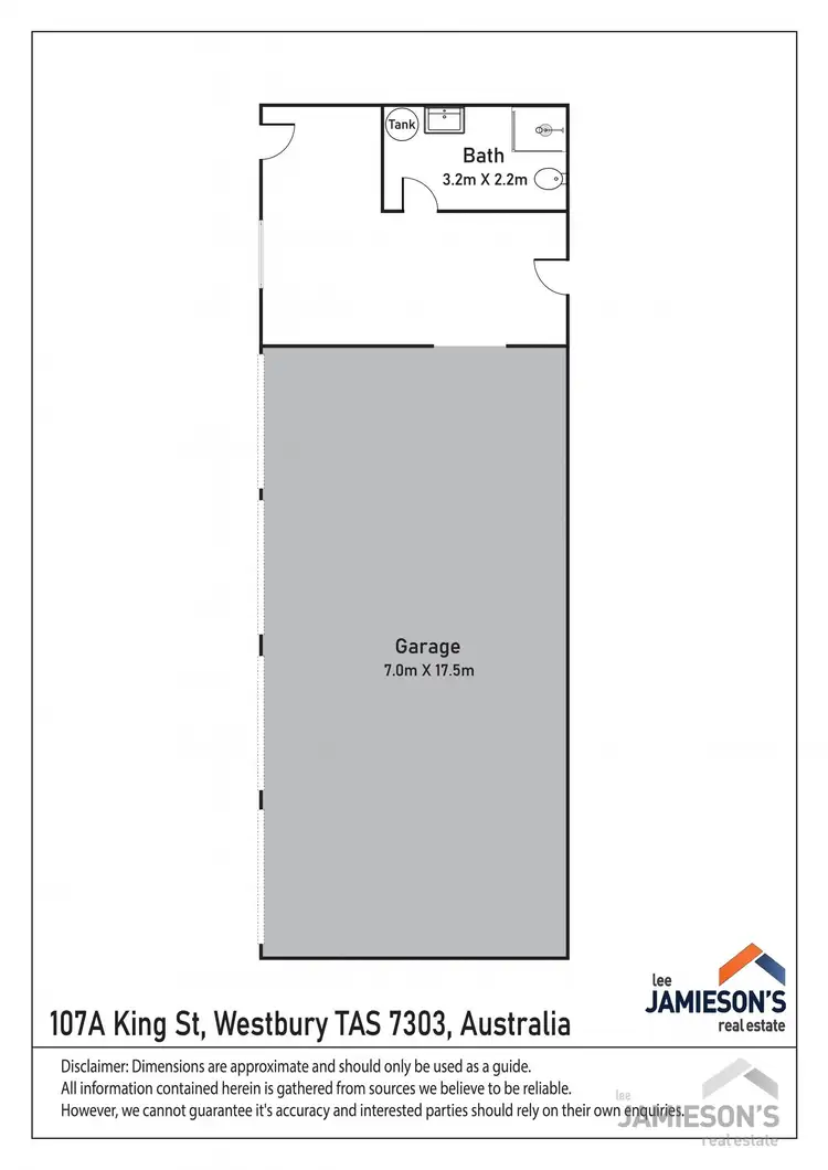 Floorplan of Homely land listing, 107A King Street, Westbury TAS 7303