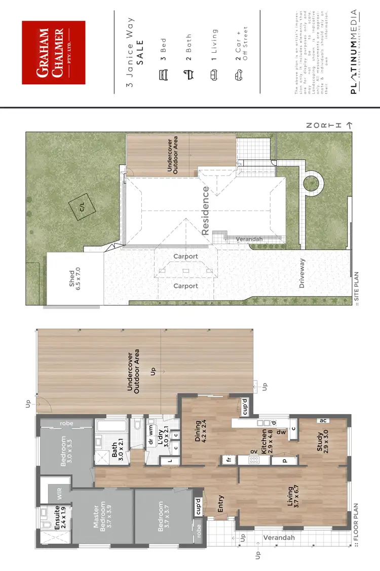 Floorplan of Homely house listing, 3 Janice Way, Sale VIC 3850