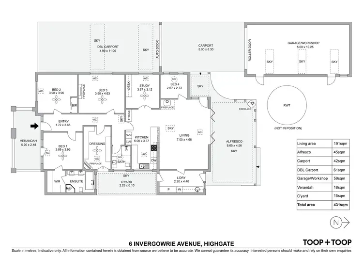 Floorplan of Homely house listing, 6 Invergowrie Avenue, Highgate SA 5063