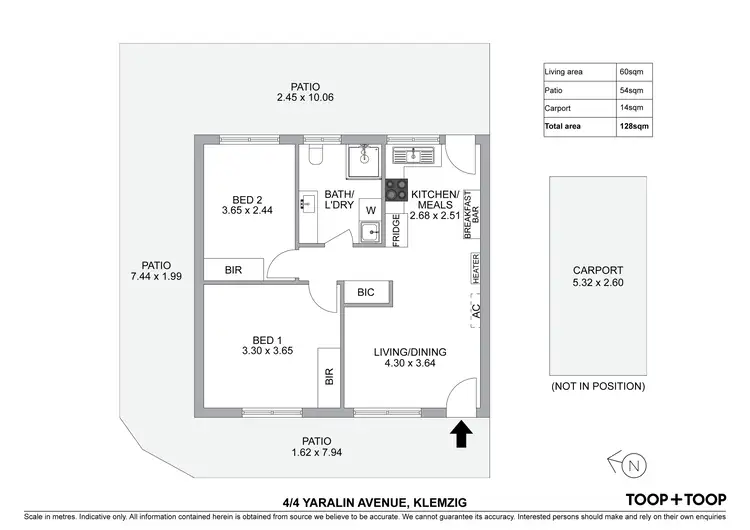 Floorplan of Homely unit listing, 4/4 Yaralin Avenue, Klemzig SA 5087