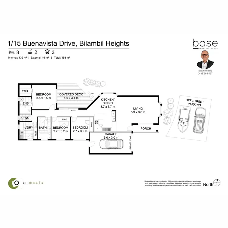 Floorplan of Homely semi-detached listing, 1/15 Buenavista Drive, Bilambil Heights NSW 2486
