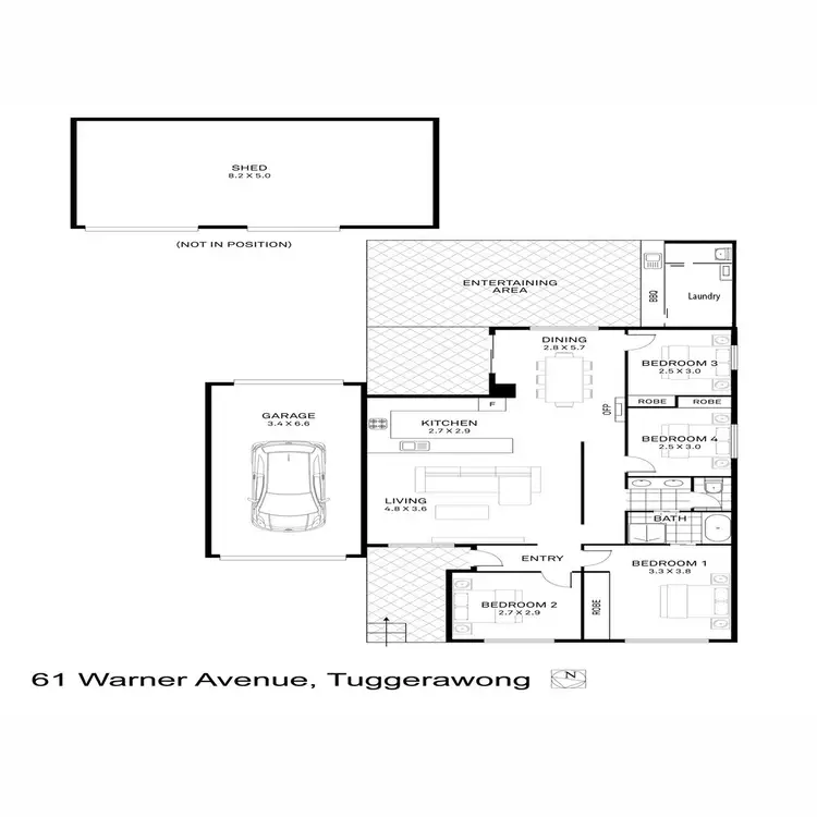 Floorplan of Homely house listing, 61 Warner Avenue, Tuggerawong NSW 2259