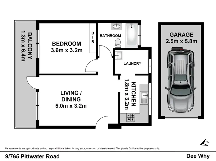 Floorplan of Homely apartment listing, 9/765 Pittwater Road, Dee Why NSW 2099