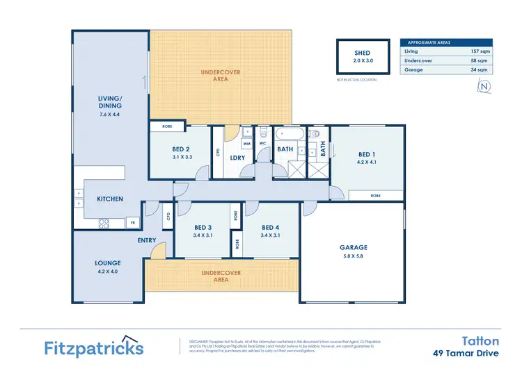 Floorplan of Homely house listing, 49 Tamar Drive, Tatton NSW 2650