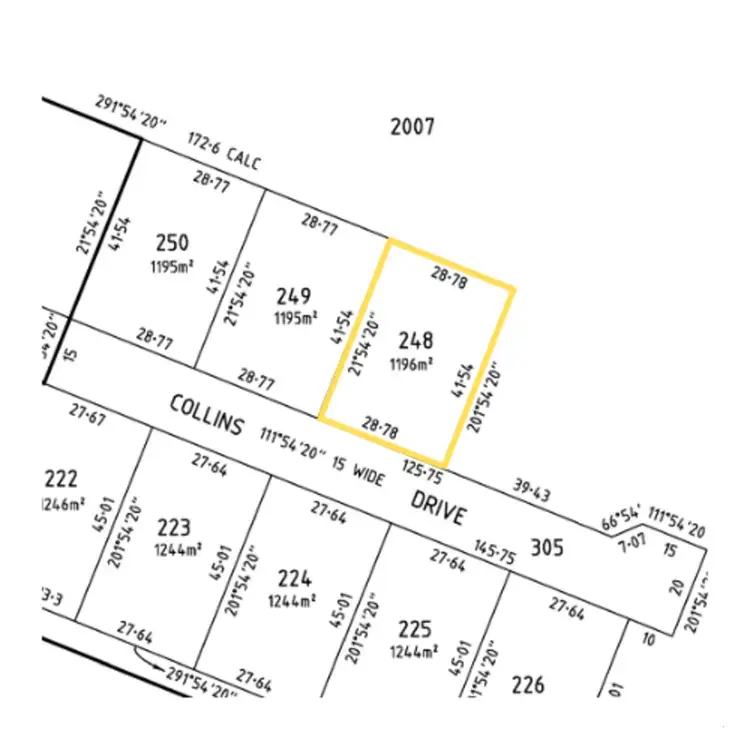 Floorplan of Homely land listing, 6 Collins Drive, Suttontown SA 5291