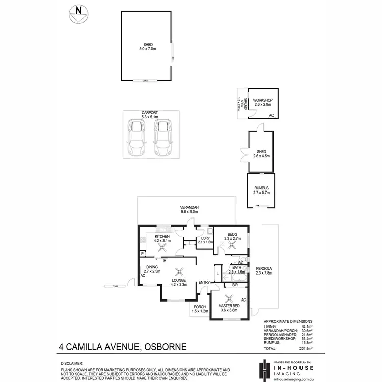 Floorplan of Homely house listing, 4 Camilla Avenue, Osborne SA 5017