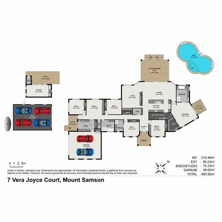 Floorplan of Homely house listing, 7 Vera Joyce Court, Mount Samson QLD 4520