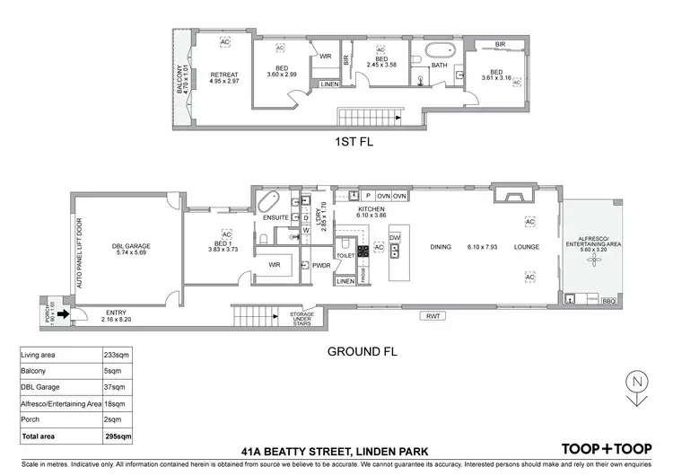 Floorplan of Homely house listing, 41A Beatty Street, Linden Park SA 5065