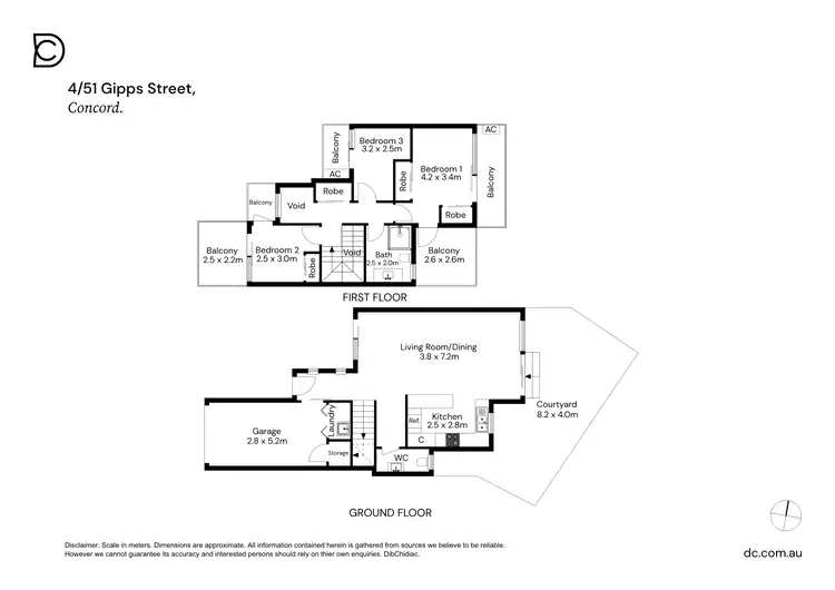 Floorplan of Homely townhouse listing, 4/51 Gipps Street, Concord NSW 2137