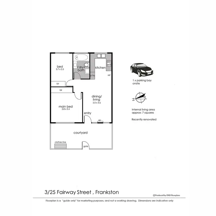 Floorplan of Homely unit listing, 3/25 Fairway Street, Frankston VIC 3199