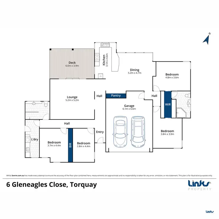 Floorplan of Homely house listing, 6 Gleneagles Close, Torquay VIC 3228