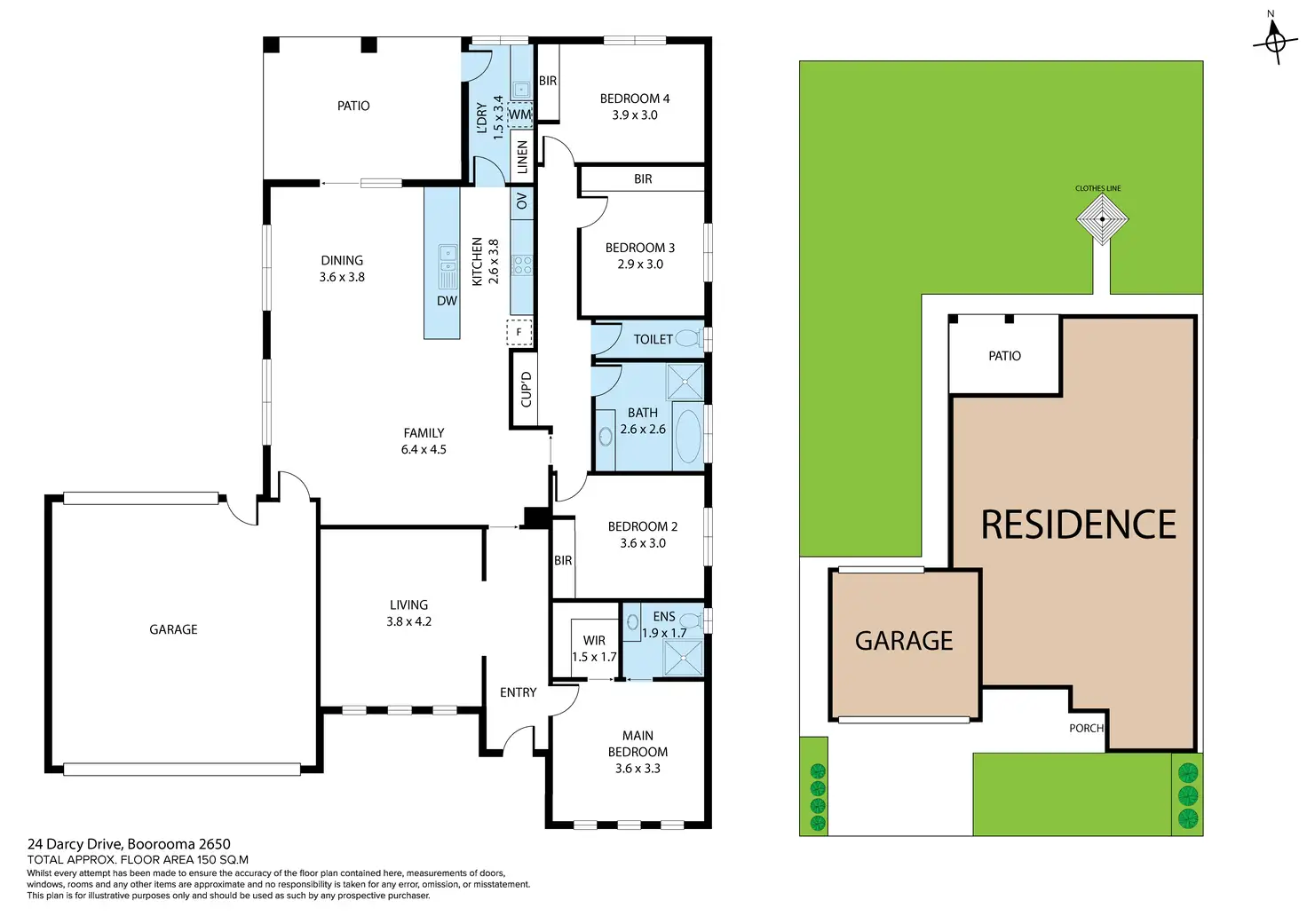 Floorplan of Homely house listing, 24 Darcy Drive, Boorooma NSW 2650