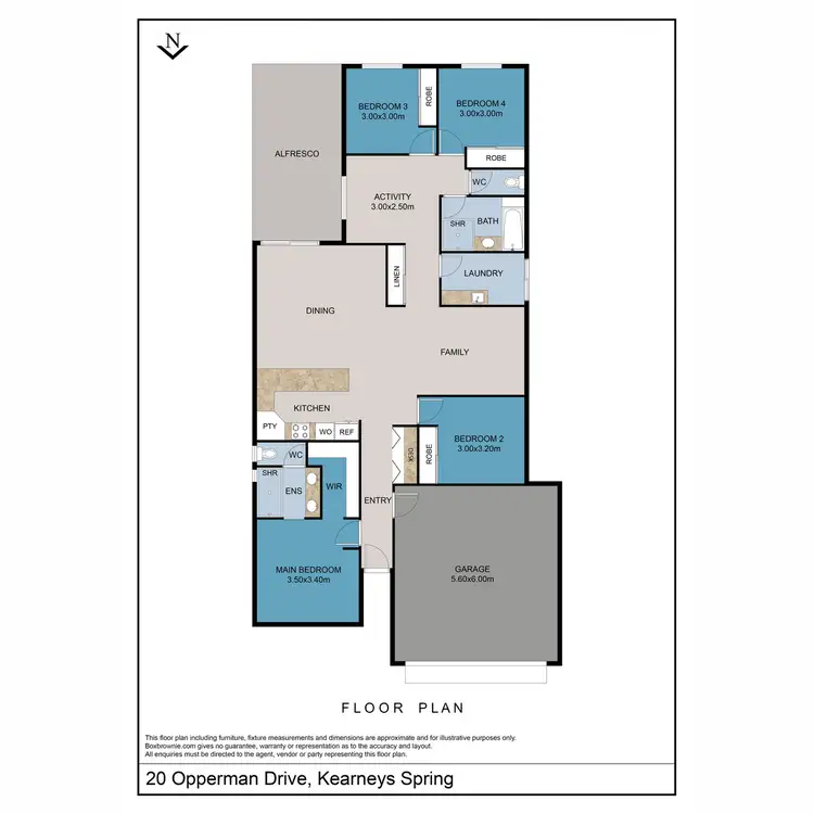 Floorplan of Homely house listing, 20 Opperman Drive, Kearneys Spring QLD 4350