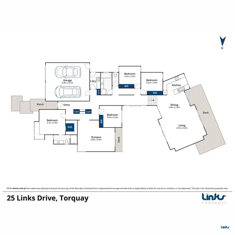 Floorplan of Homely house listing, 25 Links Drive, Torquay VIC 3228