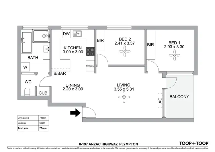 Floorplan of Homely unit listing, 8/197 Anzac Highway, Plympton SA 5038