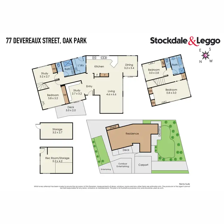 Floorplan of Homely house listing, 77 Devereaux Street, Oak Park VIC 3046