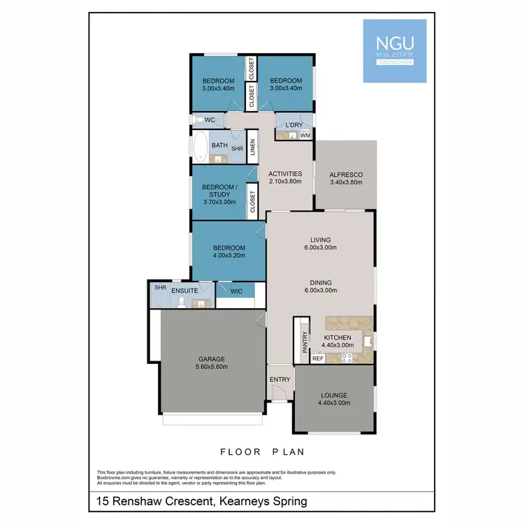 Floorplan of Homely house listing, 15 Renshaw Crescent, Kearneys Spring QLD 4350