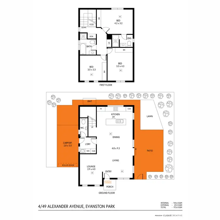 Floorplan of Homely townhouse listing, 4/49 Alexander Avenue, Evanston Park SA 5116