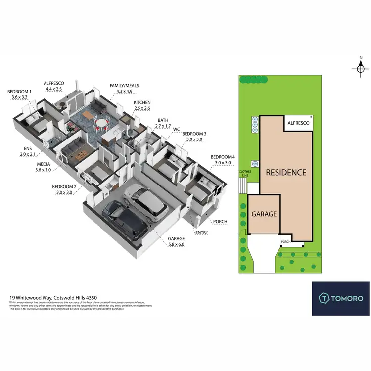 Floorplan of Homely house listing, 19 Whitewood Way, Cotswold Hills QLD 4350